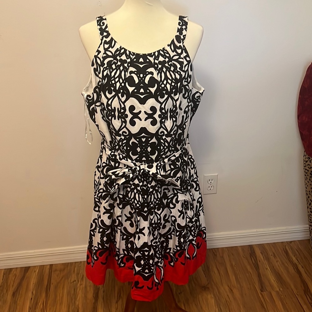 Womens red and black dress